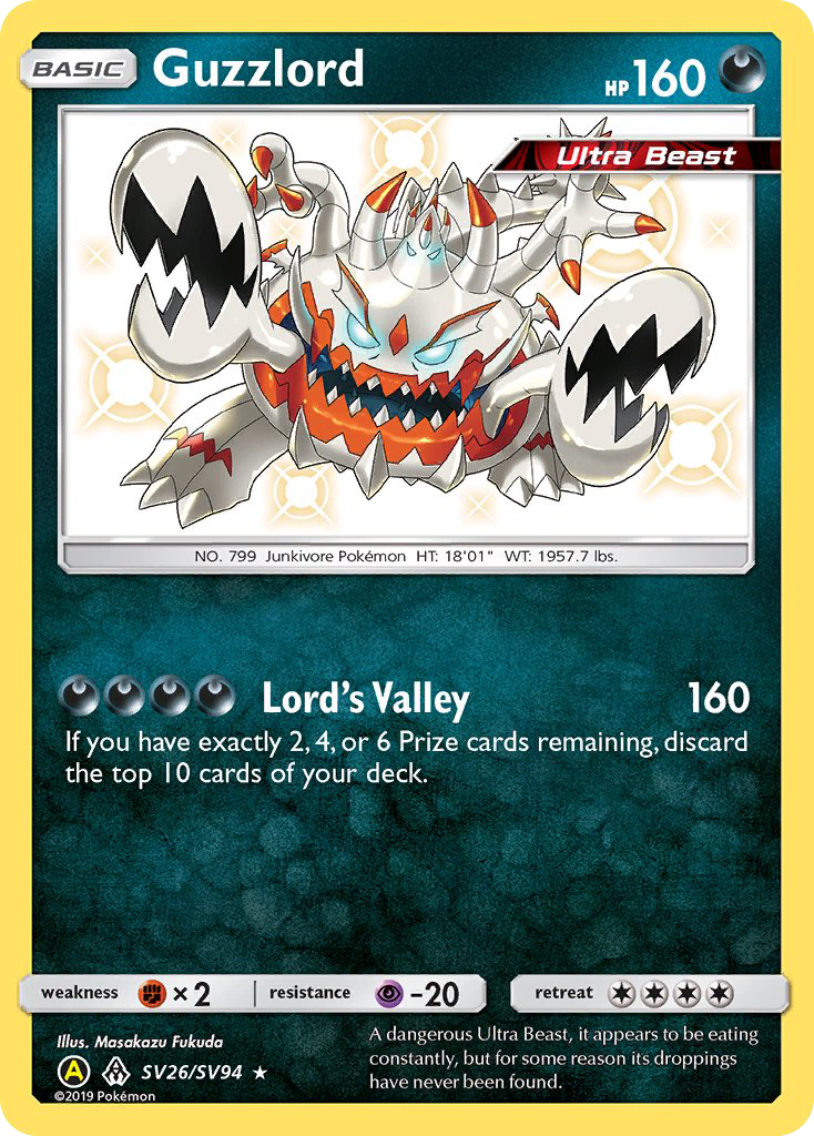 Hidden Fates Shiny Vault Guzzlord SV26/SV94